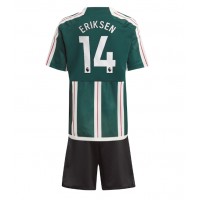 Dětský Fotbalový dres Manchester United Christian Eriksen #14 2023-24 Venkovní Krátký Rukáv (+ trenýrky)